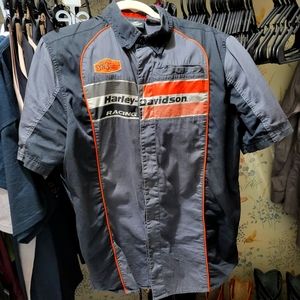Harley-Davidson 100% cotton shop snap button shirt